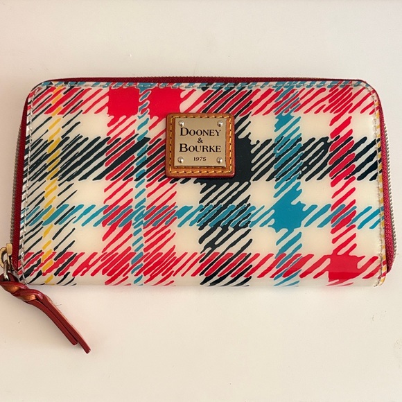 Dooney & Bourke Handbags - Dooney & Bourke 1975 gingham Vibrant Plaid Wallet